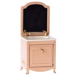 Lavabo avec miroir pour souris - Rose