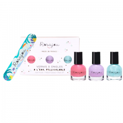 Coffret 3 vernis à l’eau + lime (Lavande Magic Fée)