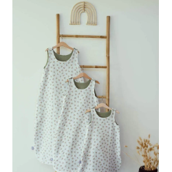 Gigoteuse d'été - Made in France Feuillage camel-vert