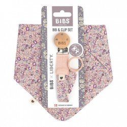 Set Bandana + Clip Bibs x Liberty Eloïse Blush Mix