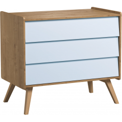 Commode trois tiroirs Vintage - VOX Bleu