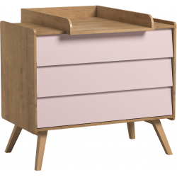 Commode trois tiroirs Vintage - VOX Rose