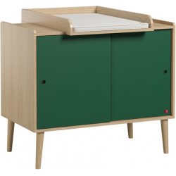 Commode avec porte coulissante Retro - VOX vert