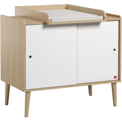 Commode avec porte coulissante Retro - VOX Blanc