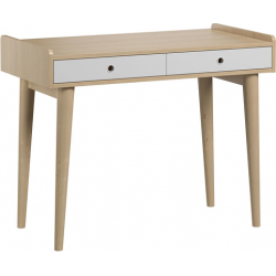 Bureau avec deux tiroirs Retro - VOX Blanc