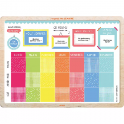 Tableau j'organise ma semaine