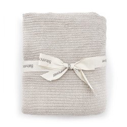 Couverture tricot canale Ivory