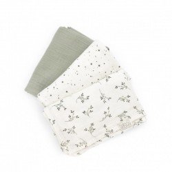 Set de 3 langes Olive Bloom