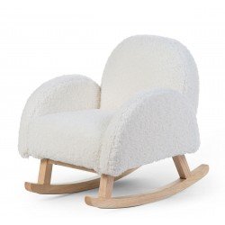 Rocking chair pour enfant Teddy Ecru