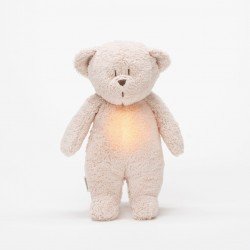 New Peluche Ourson Musical et Veilleuse Rose Blush