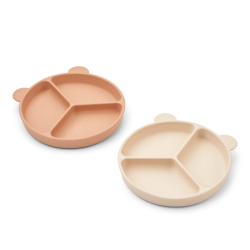 Assiette compartimentée Stacy - Lot de 2 Tuscany Rose / Apple Blossom