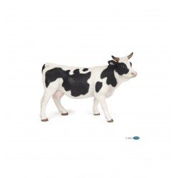 Figurine Papo - La vie à la ferme Vache noire et blanche