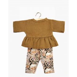 Babies – Ensemble top Ophélia en milleraie havane et legging Nausicaa