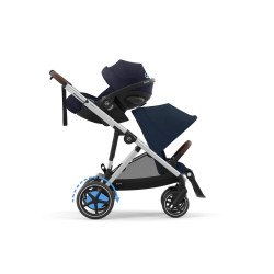 Poussette e-Gazelle S Ocean Blue (Silver Frame)
