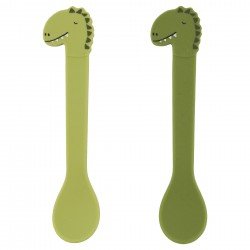 Cuillère silicone - Pack de 2 Dino