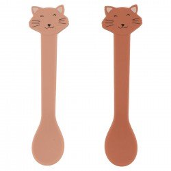 Cuillère silicone - Pack de 2 Chat