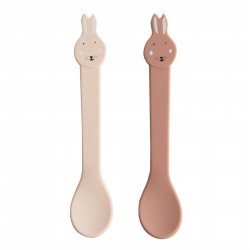 Cuillère silicone - Pack de 2 Lapin