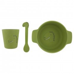 Set repas en silicone Dino