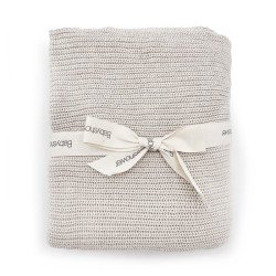 Couverture tricot canale Beige