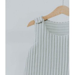 Gigoteuse - Made in France rayure vert de gris