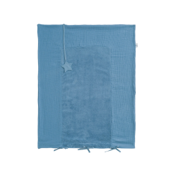 Housse de matelas à langer 60x80cm - Mix and Match Pierre Bleue