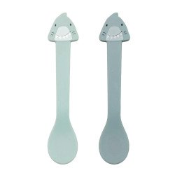 Cuillère silicone - Pack de 2 Requin