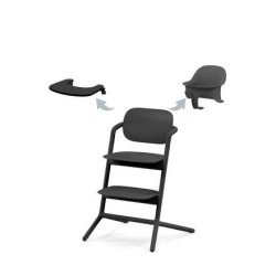 Chaise haute Lemo 3 en 1 Stunning Black