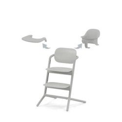 Chaise haute Lemo 3 en 1 Suède Grey