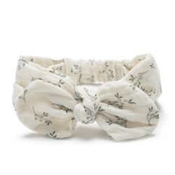 Bandeau Babyturban Coton Olive Bloom