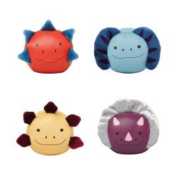 Set de 4 Balles Doudous Les Amis Dinos
