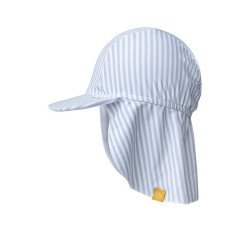 Chapeau Anti UV avec cape Blue White Striped