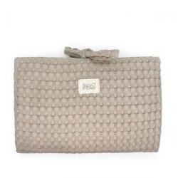 Pochette Baby Clutch Gofre Latte