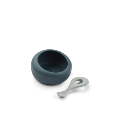 Bol avec cuillère Sparia Whale Blue / Dove Blue