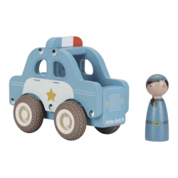 Voiture de police en bois