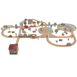 Circuit de train XXL en bois