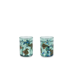 Verre Pailleté - Lot de 2 Crocodile