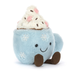 Peluche chocolat chaud avec marshmallows