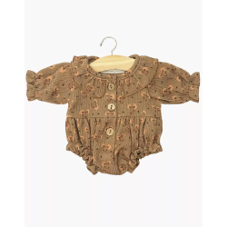 Barboteuse Léonore à manches longues en crépon Eloise