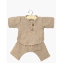 Babies - Ensemble Andréa en gaze de coton moka