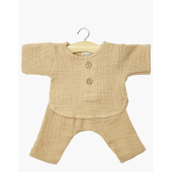 Babies - Ensemble Andréa en gaze de coton latte