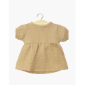 Babies - Robe Faustine à manches ballons en gaze de coton latte