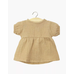 Babies - Robe Faustine à manches ballons en gaze de coton latte