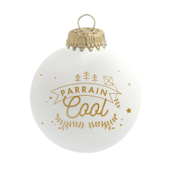 Boule de Noël "Parrain Cool"