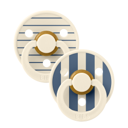 Tétine STUDIO Colour - Taille 2 Pin / Ivory - Steel Blue mix