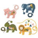 Jeux de laçage en bois animaux 
