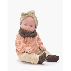 Poupée Bambini - Yaëlle Et Ses Habits D'hiver Avec Pull En Maille Rose