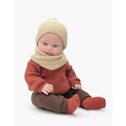 Poupée Bambini - Yann Habit d'hiver Avec Pull Rouge