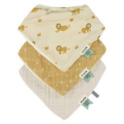 Bavoir bandana - Pack de 3 Trixie Lively Lion