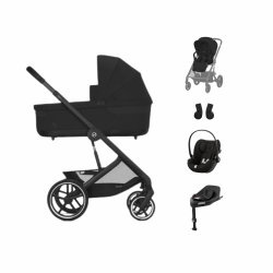 Trio Balios S Lux + Nacelle Cot S + Cloud G + Base G Moon Black (Black Frame)