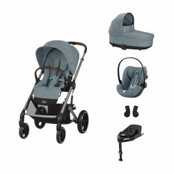 Trio Balios S Lux + Nacelle Cot S + Cloud G + Base G Stormy Blue (Taupe Frame)